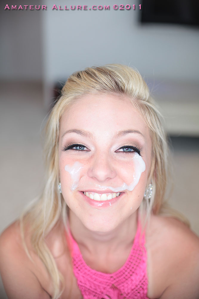 Giving this blonde nice facial free porn photo