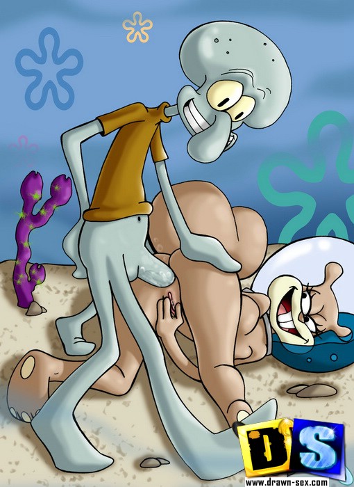Cartoon sex. SpongeBob hunts pussy. - Picture 3