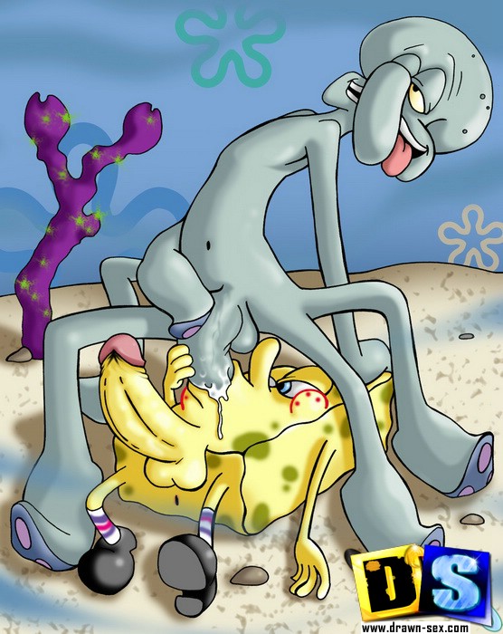 Cartoon sex. SpongeBob hunts pussy. - Picture 7