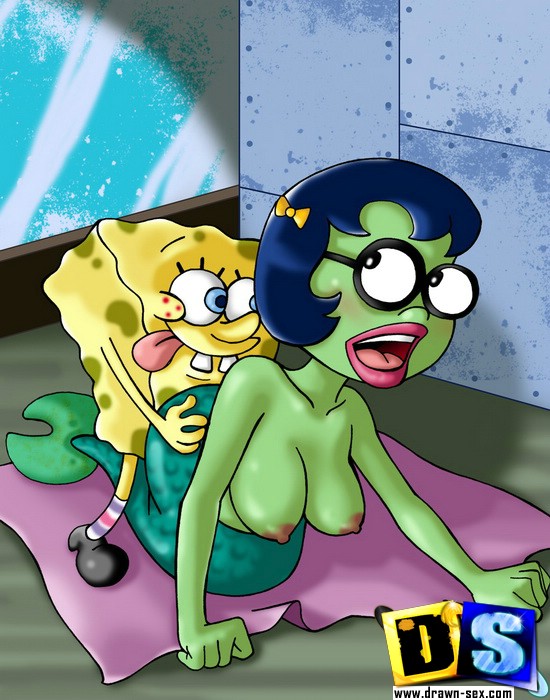 Cartoon sex. SpongeBob hunts pussy. - Picture 8