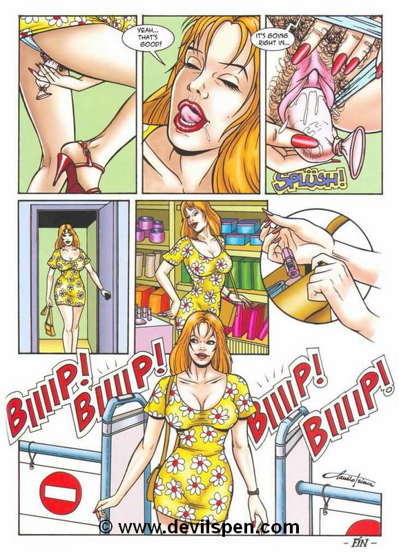 Cartoonporn. Redhead is asked to deepthroat. - Picture 1