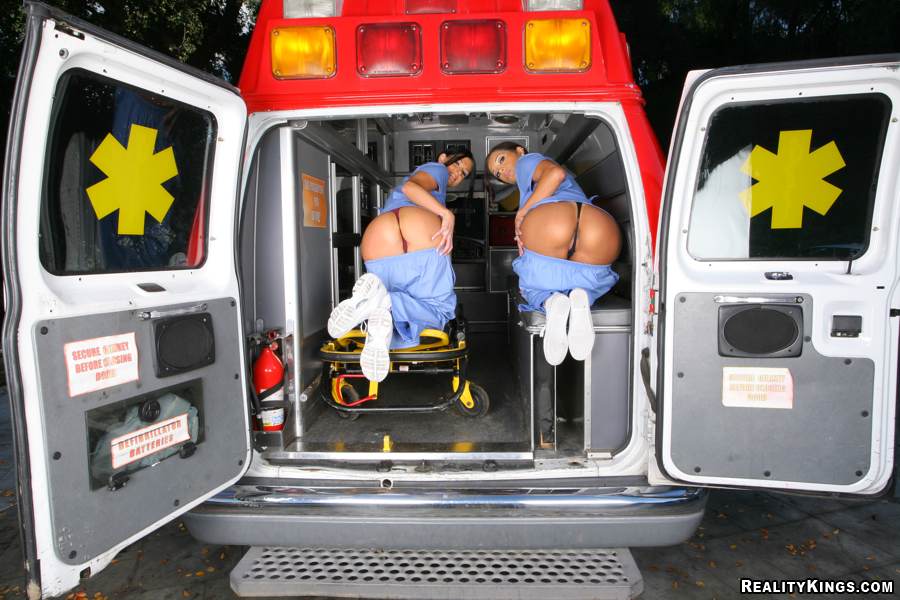 Hot cfnm. 2 hot big tits nurses suck and fu - XXX Dessert - Picture 2