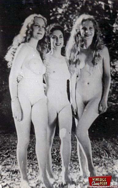 Hairy nude. Several outdoor vintage ladies - XXX Dessert - Picture 10