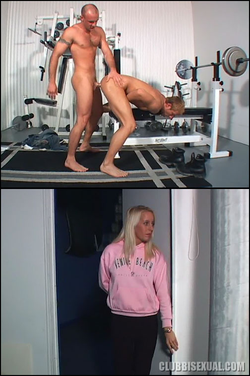 Bisexual sex. Superb Bi Threesome at the Gy - XXX Dessert - Picture 7