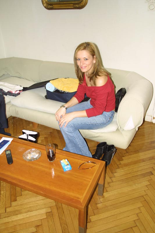 Pantyhose porn. British slut in red stockin - XXX Dessert - Picture 1