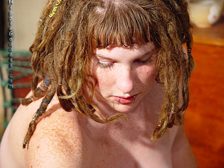 Erotica. Natural, hairy, hippie girl with r - XXX Dessert - Picture 15