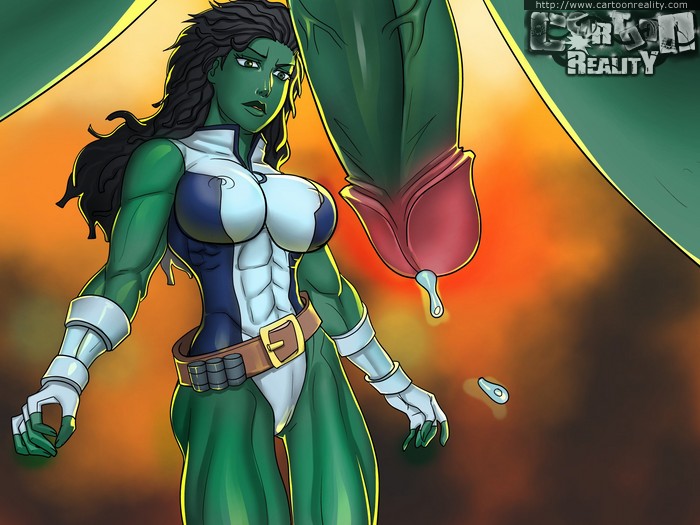 She-Hulk toon babe willingly pleasing huge dong of a - Picture 3