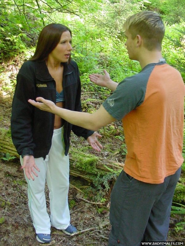 Naked cutie spanked in the forest - dildo - Unique Bondage - Pic 1