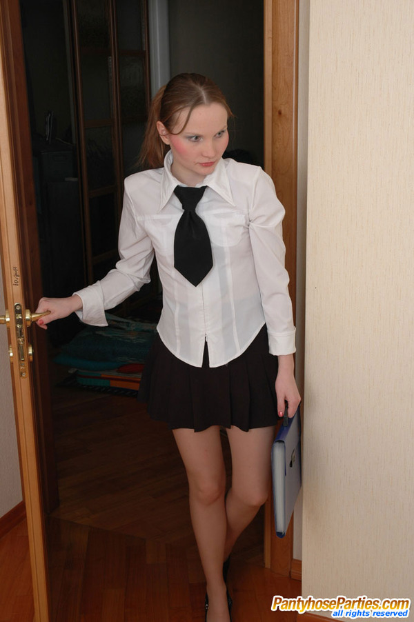 The office is the best place for mind-blowing pantyhose fucking in gangbang - XXXonXXX - Pic 2