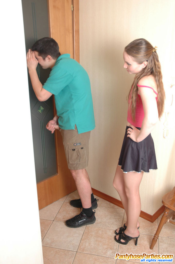 Naughty chicks in barely visible hose punishing curious guy with 3sum fuck - XXXonXXX - Pic 2