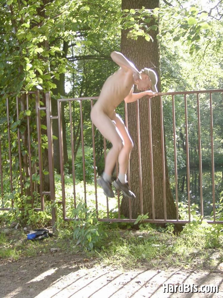 Naughty young twink gettin naked and posing all nude in public. Tags: Outdoor gay, naked men, shaved ass. - XXXonXXX - Pic 10