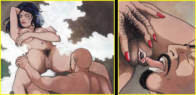 Adult comics. Man is licking woman pussy an - XXX Dessert - Picture 6