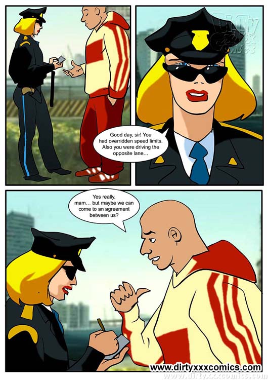 Sexcartoon. Police girl fucked as a ticket - XXX Dessert - Picture 2
