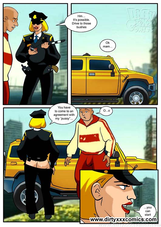Black Cop Gay Porn Cartoon - Sexcartoon. Police girl fucked as a ticket - XXX Dessert ...