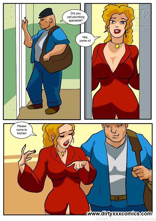 Plumber Comic Porn - Porn comix. Plumber guy fucks housewife. - XXX Dessert ...