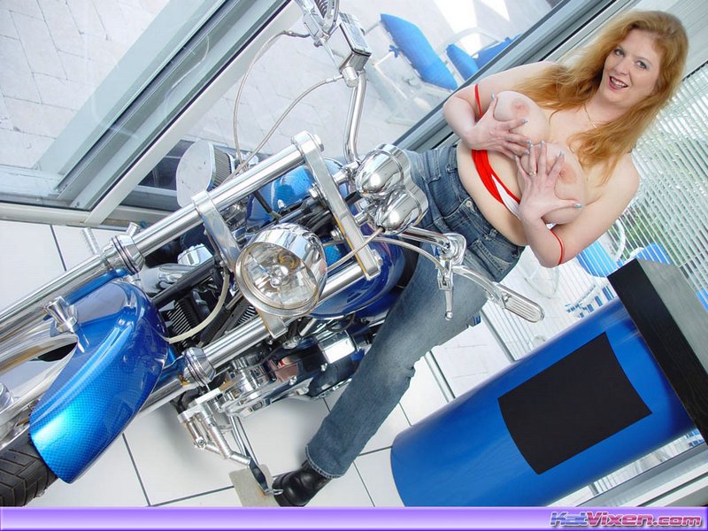 Hot redheads. Biker Babe Toni KatVixen Show - XXX Dessert - Picture 16