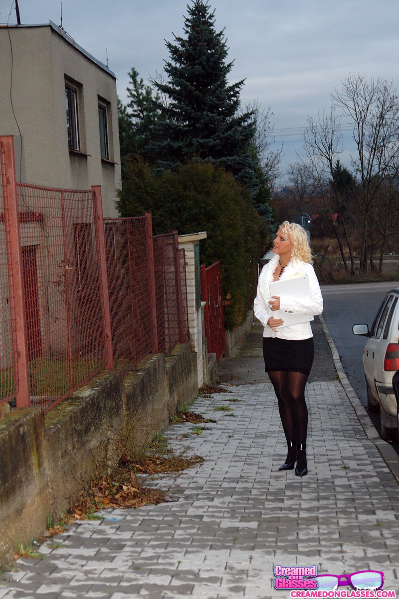 Cumshot. Blonde cutie applies for a job but - XXX Dessert - Picture 1