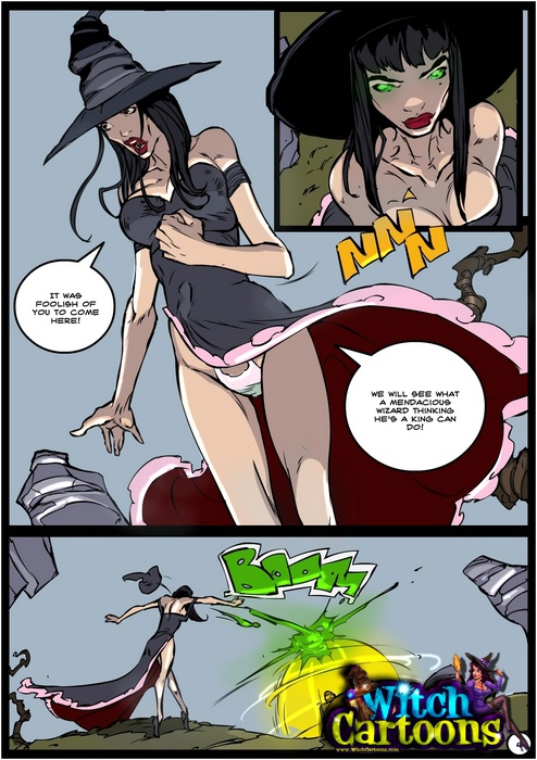 Cartoon sex comics. Magic duel ends with sex. - Picture 1