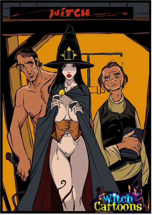 Adult cartoons. Stacked witch giving sloppy blowjob. - Picture 1