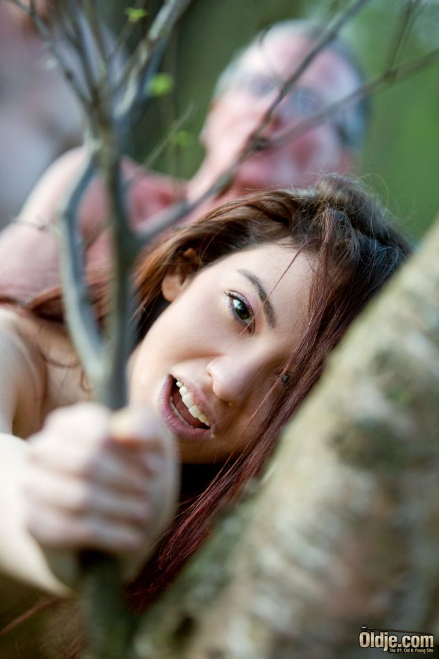 Old men share a teen slut outdoors - XXX Dessert - Picture 11