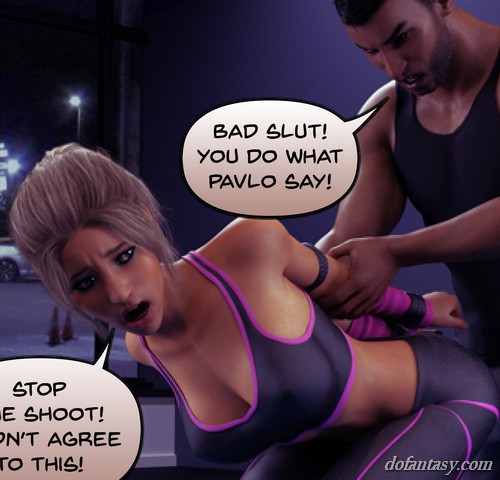 Fit bitch gets gagged during gym - BDSM Art Collection - Pic 3