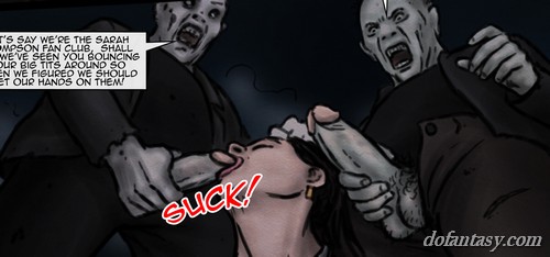 Vile creatures grab and lick a bound - BDSM Art Collection - Pic 3