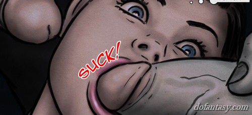 Vile creatures grab and lick a bound - BDSM Art Collection - Pic 4