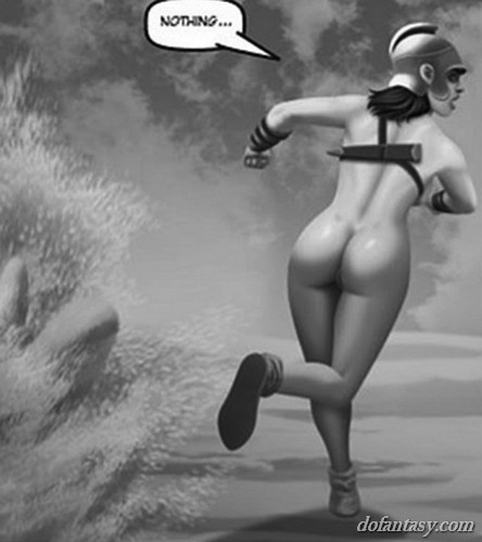 Nude chick works to escape tentacles. - BDSM Art Collection - Pic 2