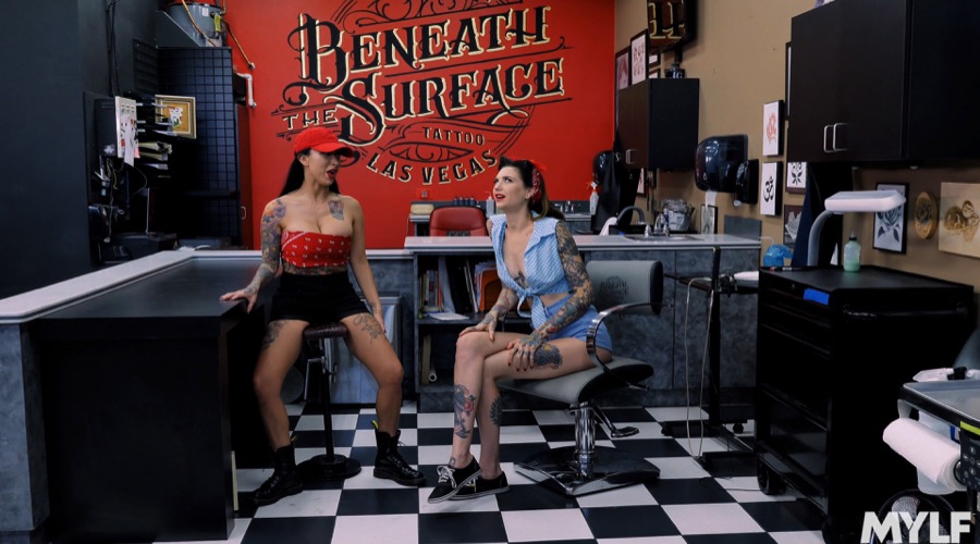 Wild threeway at the tattoo parlor - XXX Dessert - Picture 1