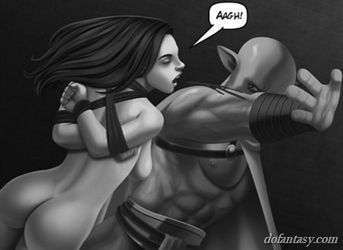 Bound looker slapped by cruel muscled - BDSM Art Collection - Pic 2