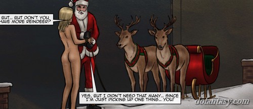Young slutty chick stolen by Santa - BDSM Art Collection - Pic 4