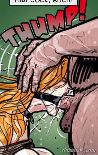 Restrained redhead slave deep throated - BDSM Art Collection - Pic 2