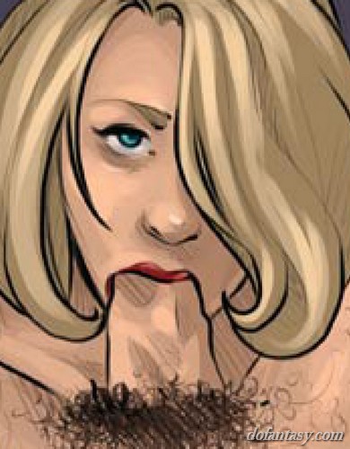Submissive busty blonde sucks - BDSM Art Collection - Pic 1