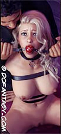 Busty young blonde tied, gagged and - BDSM Art Collection - Pic 4
