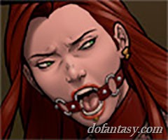 Beautiful redhead submissive gagged and - BDSM Art Collection - Pic 1