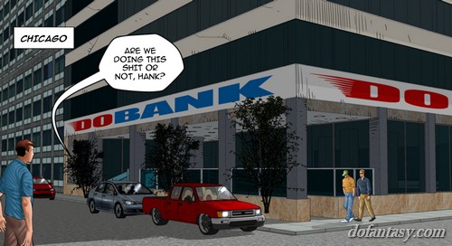 Two bad guys are going to rob the bank. - BDSM Art Collection - Pic 2
