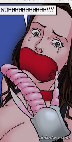 Big tits tied and gagged brunette taken - BDSM Art Collection - Pic 3