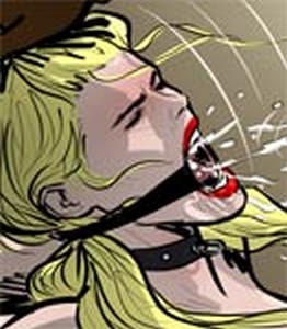 Sexy blonde whipped by Mistress and - BDSM Art Collection - Pic 3