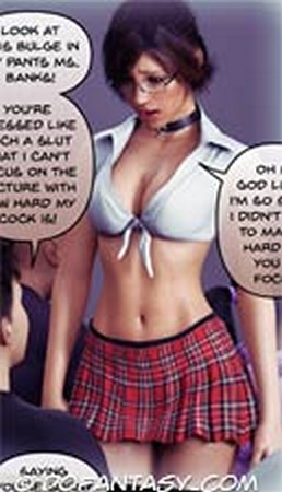 Teacher wears schoolgirl uniform to - BDSM Art Collection - Pic 4