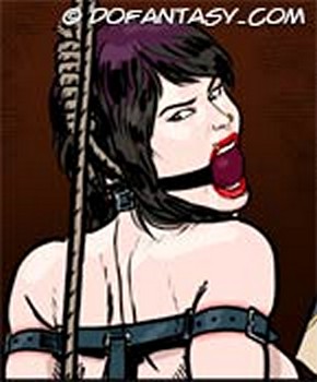 Brunette slut tied up, spanked hard - BDSM Art Collection - Pic 2