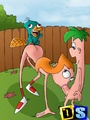 Toon sex. Phineas and Ferb share pussy. - Picture 2
