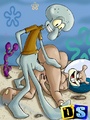 Cartoon sex. SpongeBob hunts pussy. - Picture 3