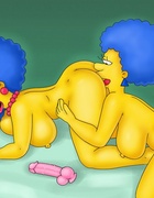 Porn cartoons. The Simpsons in heat.