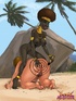 Cartoon sex. Ethnic femdom games with a fat slave.