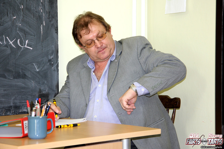 Young &amp; old. Sexy student banging her h - XXX Dessert - Picture 1