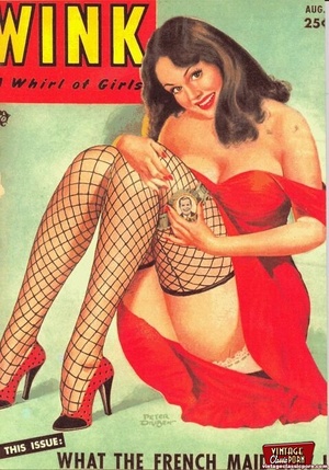 Vintage French Porn Magazines - Classic retro porn. Several erotic vintage magazine cove ...
