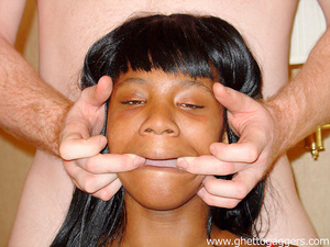 Deepthroat love. Rough interracial face  - Picture 8