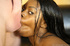 Black ebony porn. Ghetto whore swallows hard white cock.