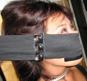 Bondage girls. Roped, gagged and fucked. She loves it.