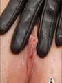 Slave girls. Leather glove wank. - Picture 7